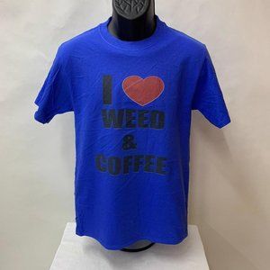 I Love Weed & Coffee, Men, Women t-shirt - Small -